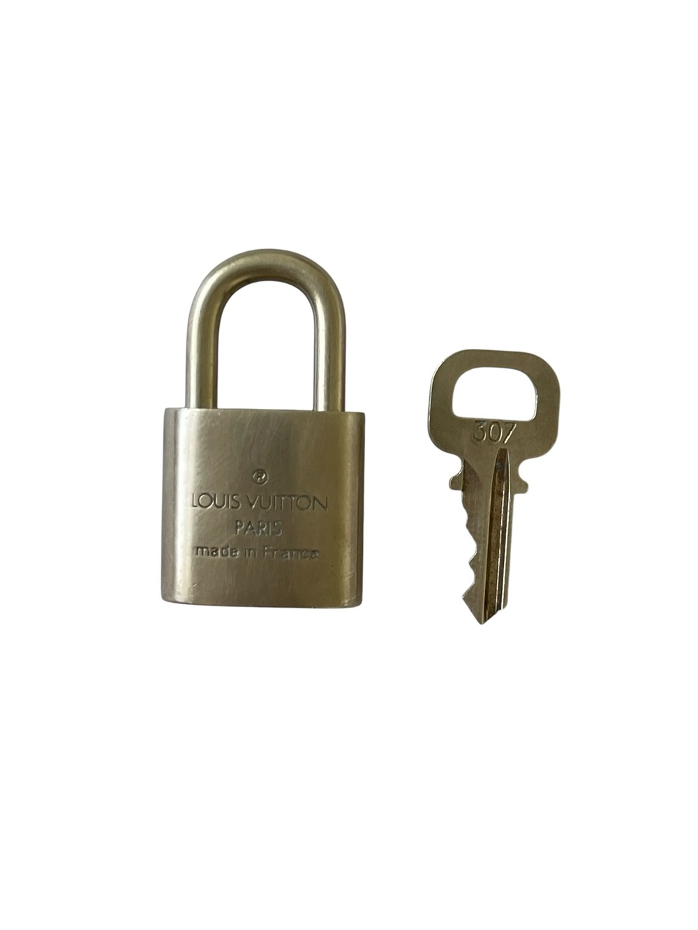 Authentic Louis Vuitton Brass Padlock & Key #307 - Picture 3 of 5